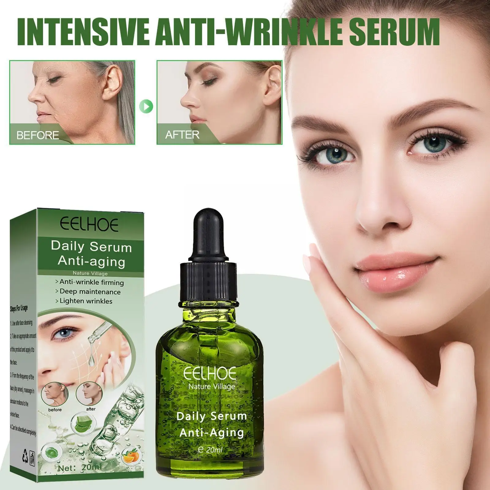 Deep Wrinkle Remover Face Serum Lift Firm Anti-aging Fine Lines Essence Whitening Skin Fade Serum Moisturizing Care Repair L2F7
Deep Wrinkle Remover Face Serum Lift Firm Anti-aging Fine Lines Essence Whitening Skin Fade Serum Moisturizing Care Repair L2F7