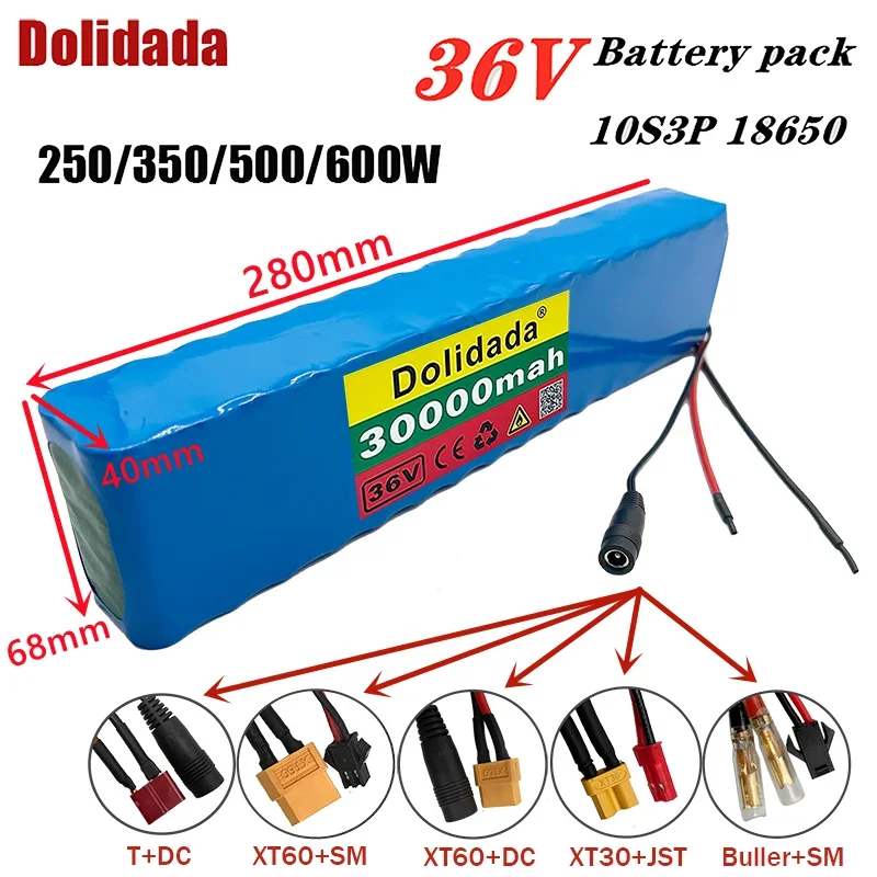 Batterie lithium-ion 10S3P 36V 30Ah 18650 350/500W pour vélo scooter moto et Scooter électrique
Batterie lithium-ion 10S3P 36V 30Ah 18650 350/500W pour vélo scooter moto et Scooter électrique