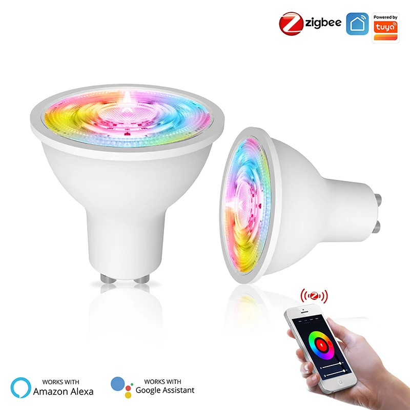 Умные светодиодные лампы Tuya ZigBee GU10 RGB C + W, белый светильник с регулируемой яркостью, 5 Вт, управление через приложение, работает с Alexa/Google
Умные светодиодные лампы Tuya ZigBee GU10 RGB C + W, белый светильник с регулируемой яркостью, 5 Вт, управление через приложение, работает с Alexa/Google
