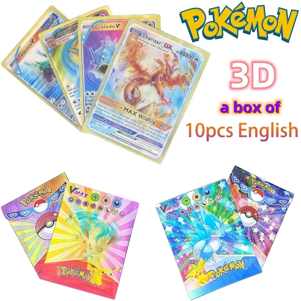 NEW Pokemon 3D Shining Rainbow Cards English Vmax Gx Charizard Pikachu Trading Game Collection Battle Card Children Toys Gift
NEW Pokemon 3D Shining Rainbow Cards English Vmax Gx Charizard Pikachu Trading Game Collection Battle Card Children Toys Gift
