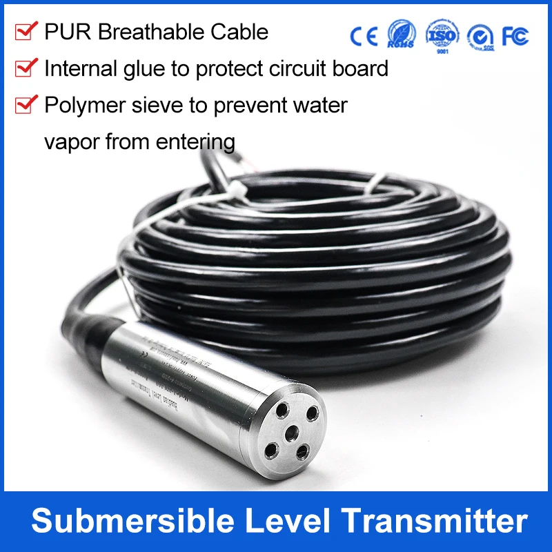 4-20mA Piezometer Water Level Meter 19mm Probe Water Pump Submersible Level Sensor
4-20mA Piezometer Water Level Meter 19mm Probe Water Pump Submersible Level Sensor