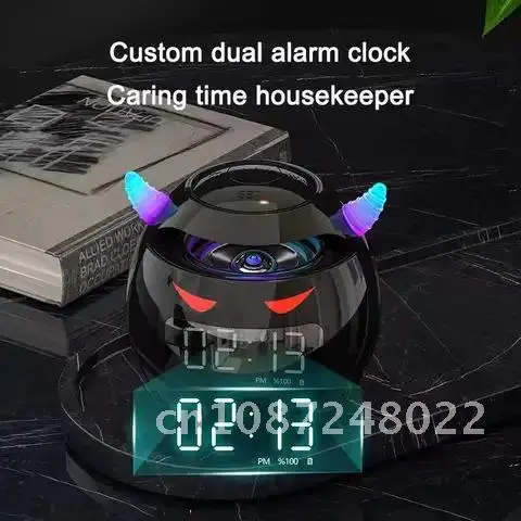 Bluetooth Little Devil Speaker Portable Audio With Colorful LED Digital Dual Alarm Clock Wireless Waterproof HIFI 3D Stereo Mini
Bluetooth Little Devil Speaker Portable Audio With Colorful LED Digital Dual Alarm Clock Wireless Waterproof HIFI 3D Stereo Mini