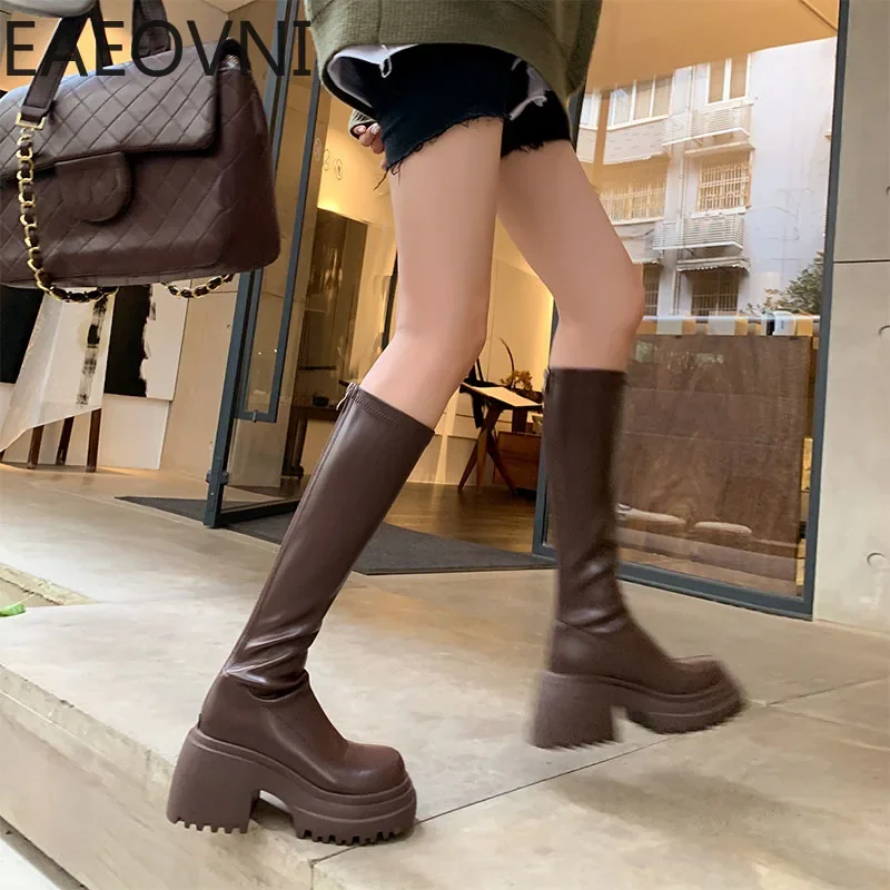 Winter Platform Women's High Boots Fashion Slip On Long Botas Ladies Elegant Thick Bottom Shoes Women's Knight Bootties
Winter Platform Women's High Boots Fashion Slip On Long Botas Ladies Elegant Thick Bottom Shoes Women's Knight Bootties