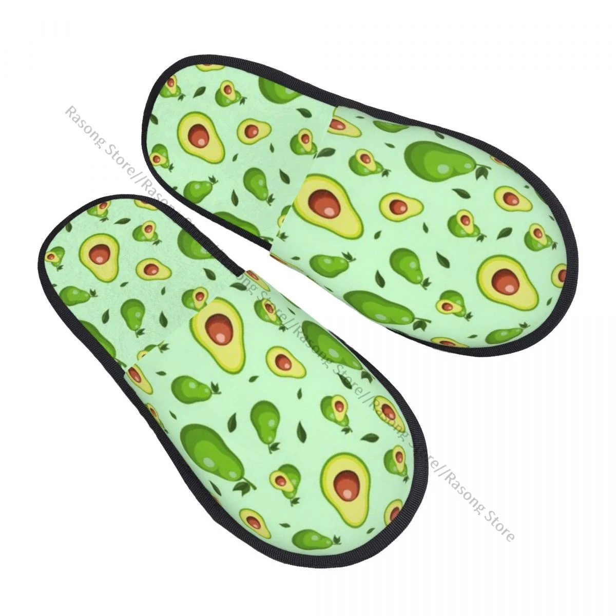 

Avocado Pattern Slipper For Women Men Fluffy Winter Warm Slippers Indoor Slippers