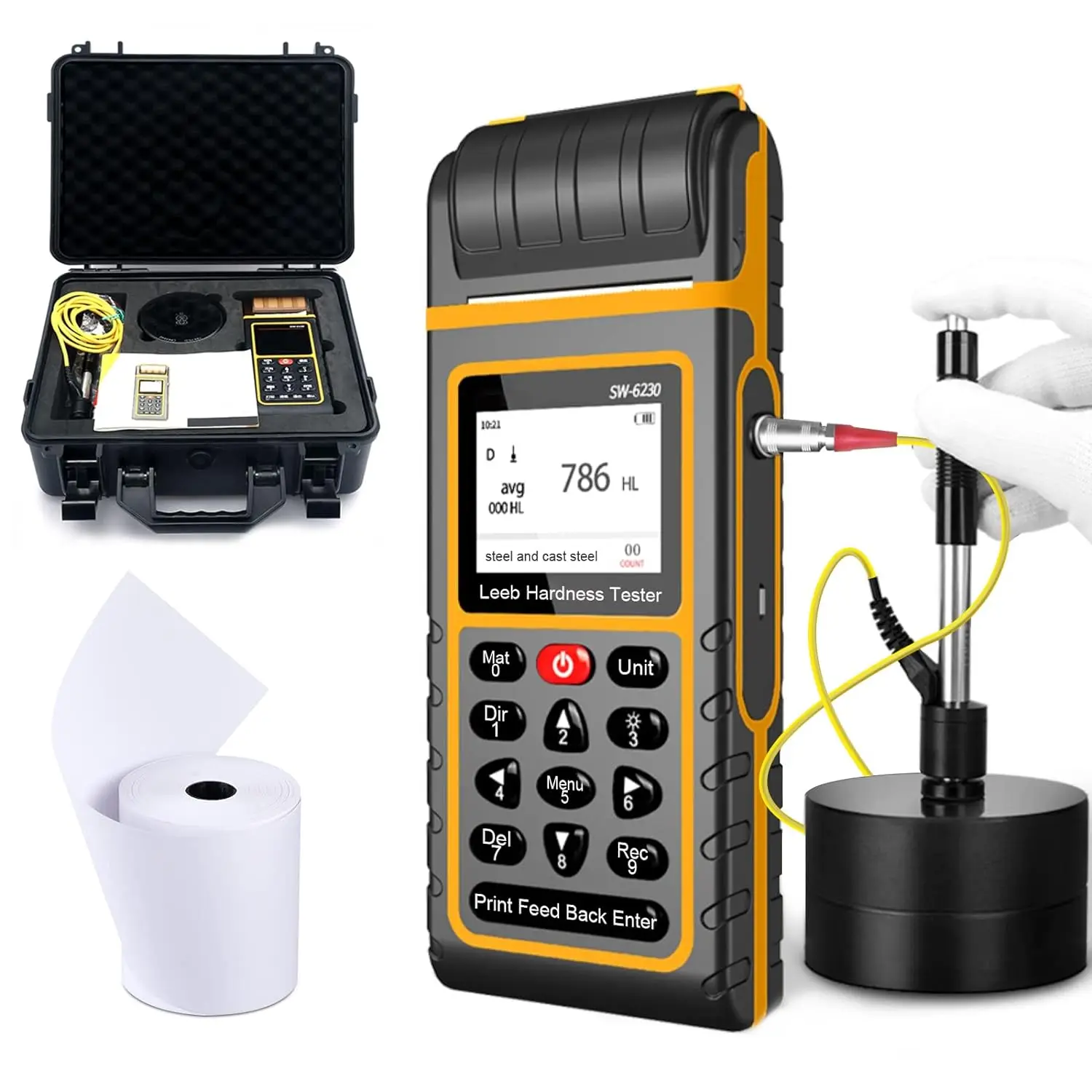 Metal Hardness Tester with Printer, 170~960 HLD, Digital Non-Destructive Leeb Testing with USB Output PC Software Analysis
Metal Hardness Tester with Printer, 170~960 HLD, Digital Non-Destructive Leeb Testing with USB Output PC Software Analysis