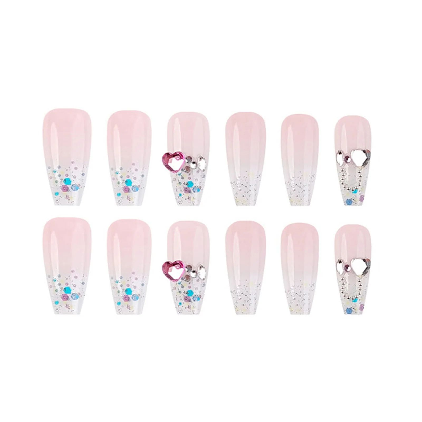 

Розовые длинные накладные ногти с прозрачным наконечником, декоративные натуральные небьющиеся ногти, простая одежда для профессионального дизайна ногтей, поставка в салон