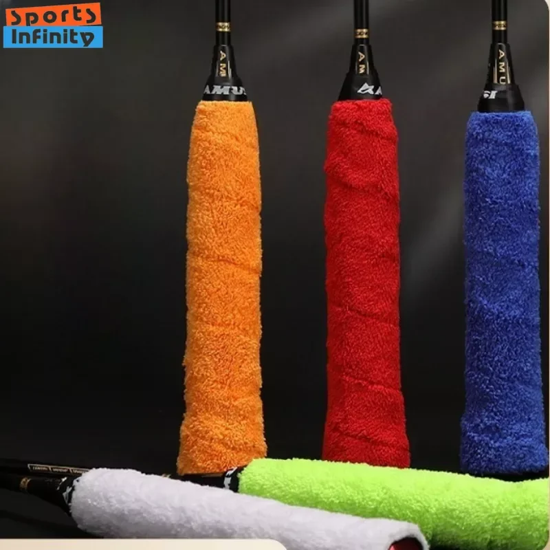 

Badminton Racket Long Hair Microfiber Towel Tape Sweat Absorbing Anti-slip Thick Towel Grip Badminton Accessories 65*3cm