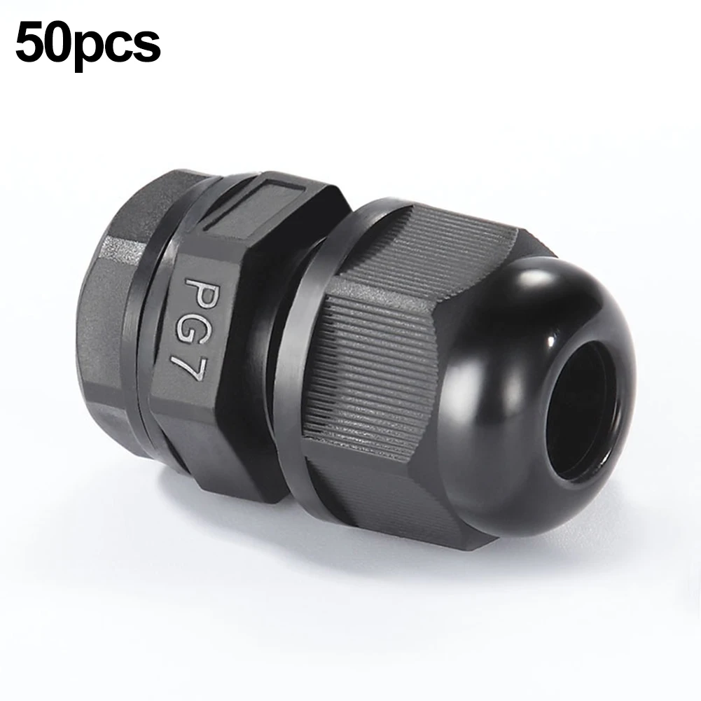 50pcs PG7 Cable Glands Black Nylon Waterproof Strain Relief Cord Grip Cable Gland With Gasket Waterproof Cable Connector
50pcs PG7 Cable Glands Black Nylon Waterproof Strain Relief Cord Grip Cable Gland With Gasket Waterproof Cable Connector