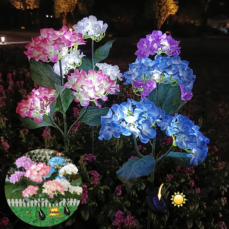 2Pcs Garden Solar Hydrangea Rose Flower Lights Lawn Led Lamps For Patio Yard Outdoor Solar Lighting Holiday Party Outside Decor
2Pcs Garden Solar Hydrangea Rose Flower Lights Lawn Led Lamps For Patio Yard Outdoor Solar Lighting Holiday Party Outside Decor