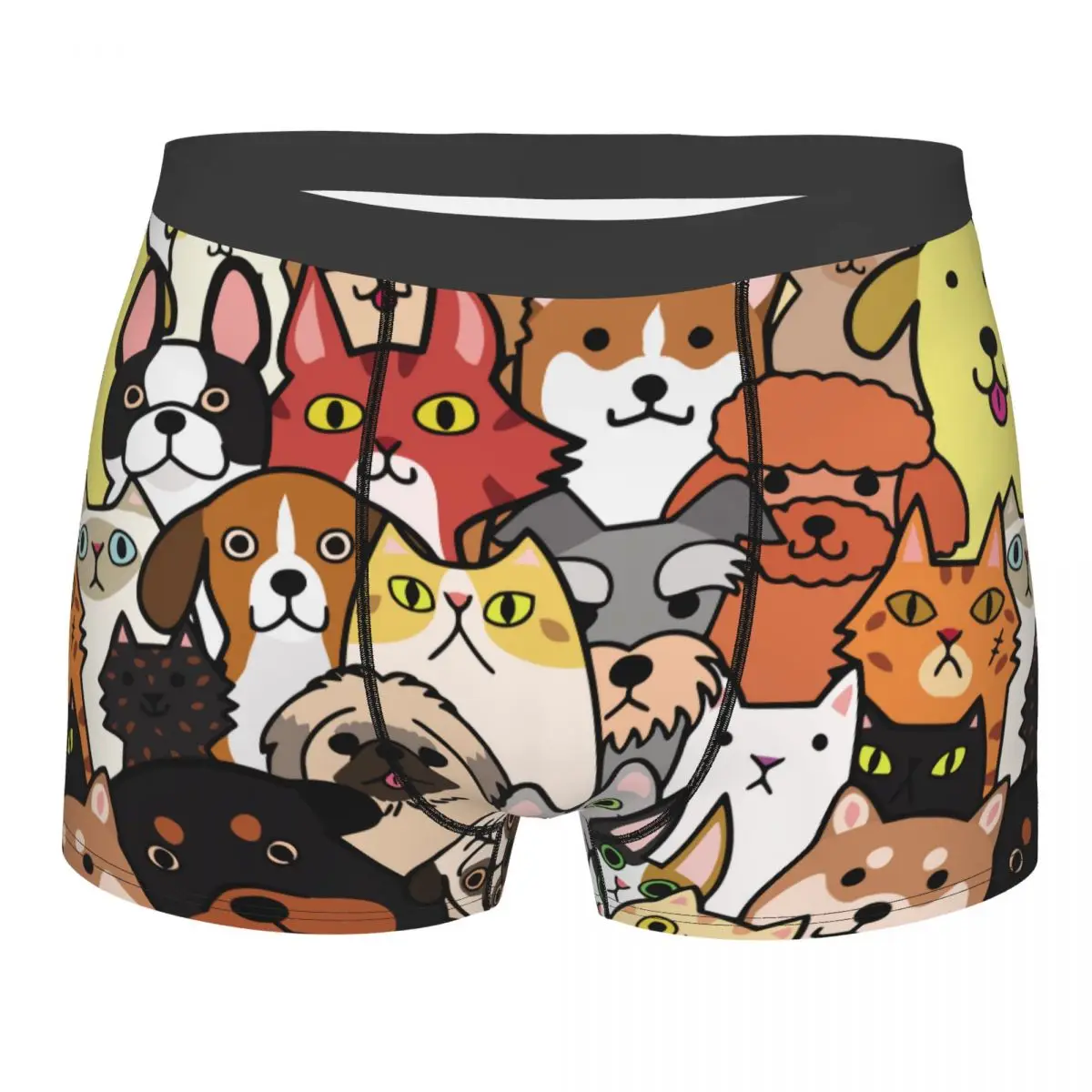Boxer Cute Doodle Dogs Cats Faces Shorts Panties Briefs Men's Underwear Colorful Background Soft Underpants for Male Plus Size
Boxer Cute Doodle Dogs Cats Faces Shorts Panties Briefs Men's Underwear Colorful Background Soft Underpants for Male Plus Size