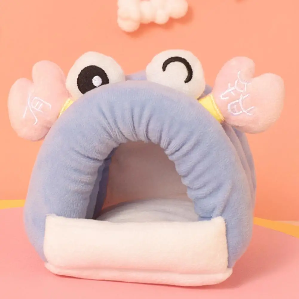 

Three-dimensional Support Pet Bed Zero Pressure Feeling Pet Bed Cozy Cartoon Shape Hamster Nest Thickened Plush Den for Winter