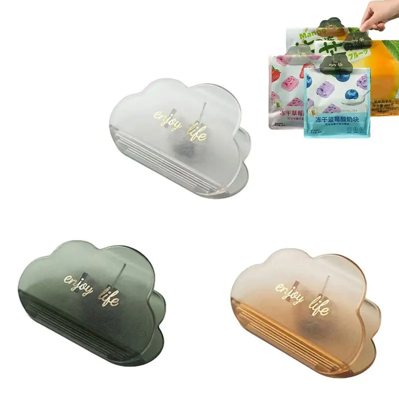 

Magnetic Refrigerator Food Sealing Clips Transparent Moisture-proof Kitchen Snack Bag Sealer Clips For Chips Potato Nuts Candy