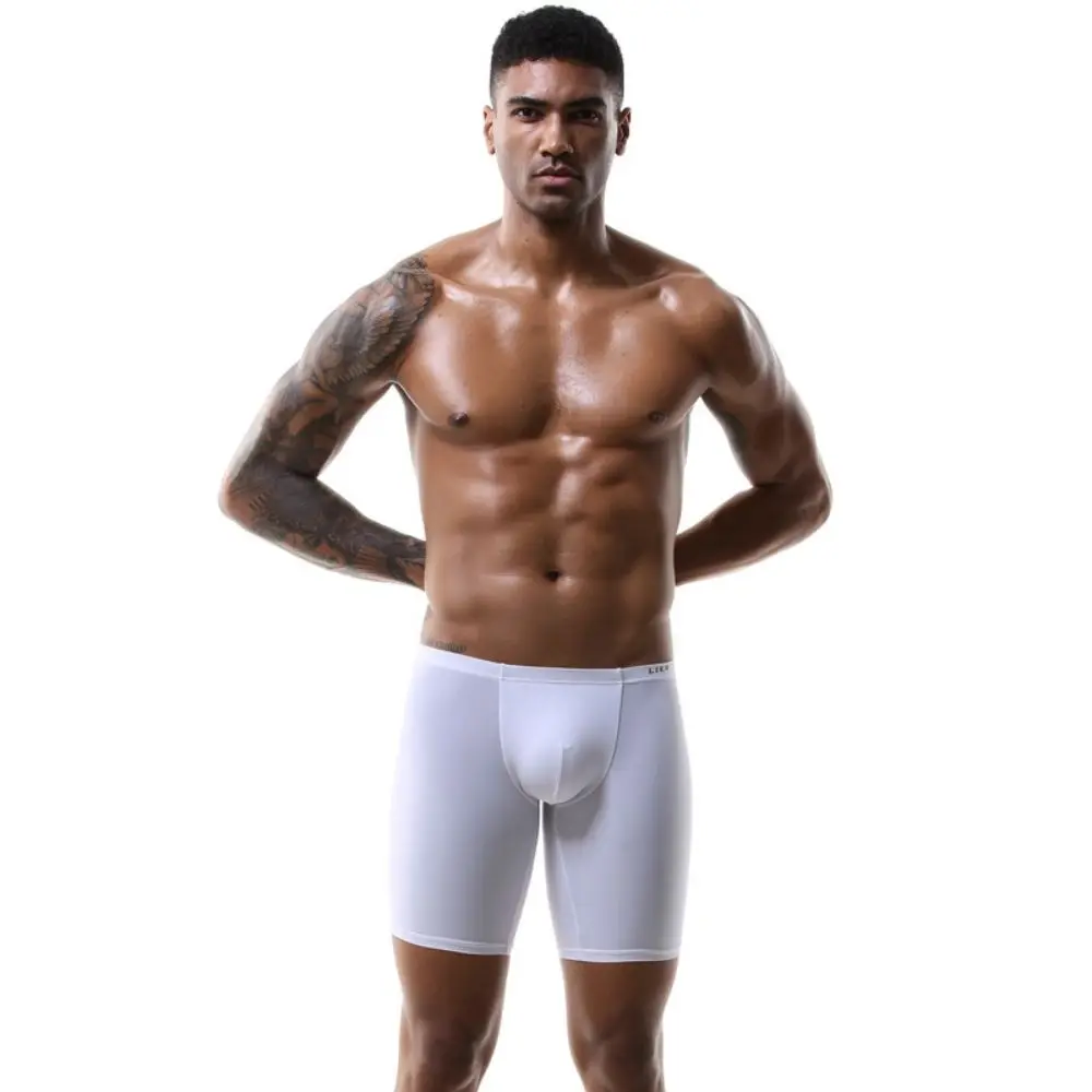 Men'S Underwear Lengthened Flat Angle Pants Imitation Ice Silk High Elasticity Double Layered Front Low Waisted Shorts
Men'S Underwear Lengthened Flat Angle Pants Imitation Ice Silk High Elasticity Double Layered Front Low Waisted Shorts
