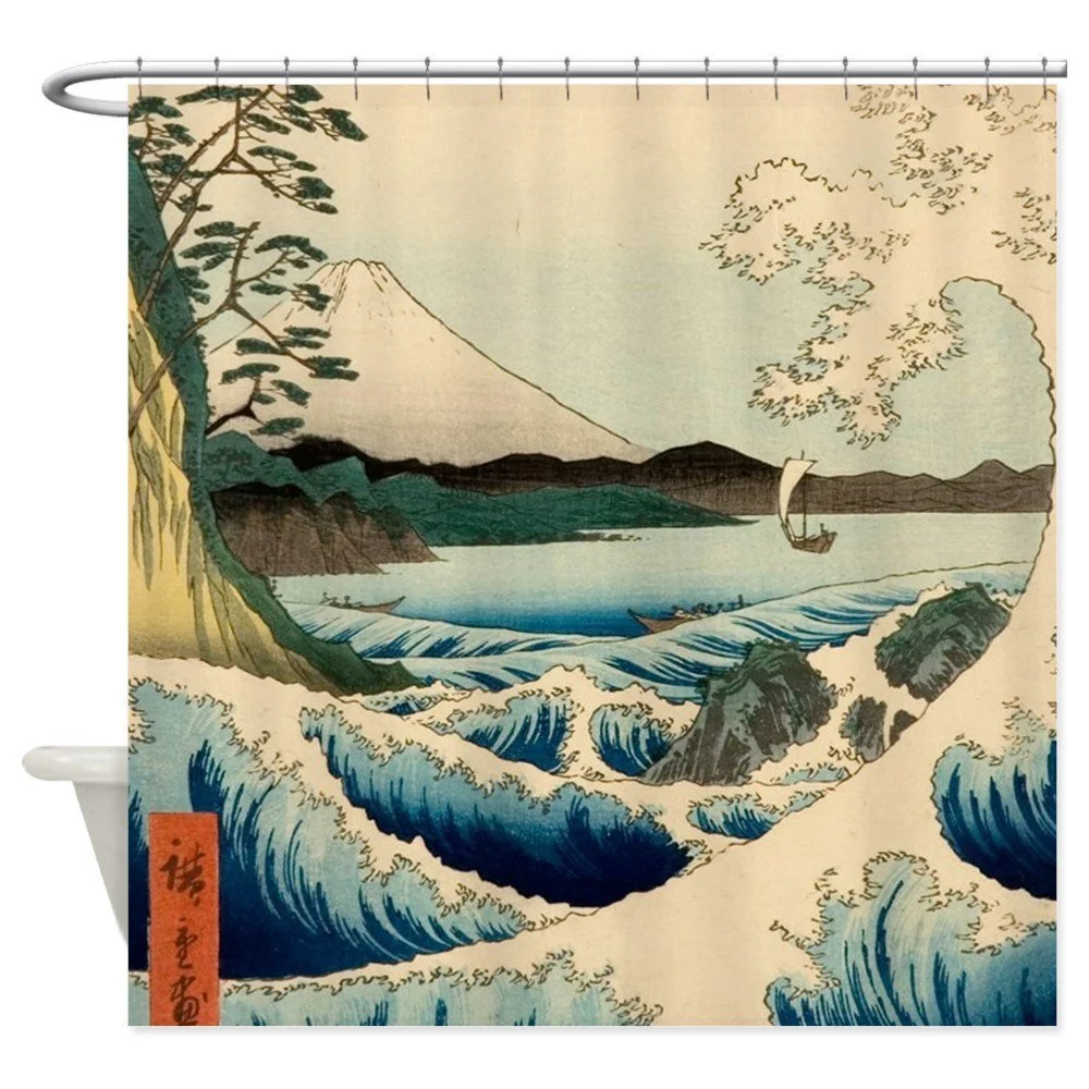 Japanese Ceramic Handicraft Waterproof Polyester Fabric Waterproof Polyester Fabric Bathroom Curtain 180 x 200cm with 12 hooks
Japanese Ceramic Handicraft Waterproof Polyester Fabric Waterproof Polyester Fabric Bathroom Curtain 180 x 200cm with 12 hooks