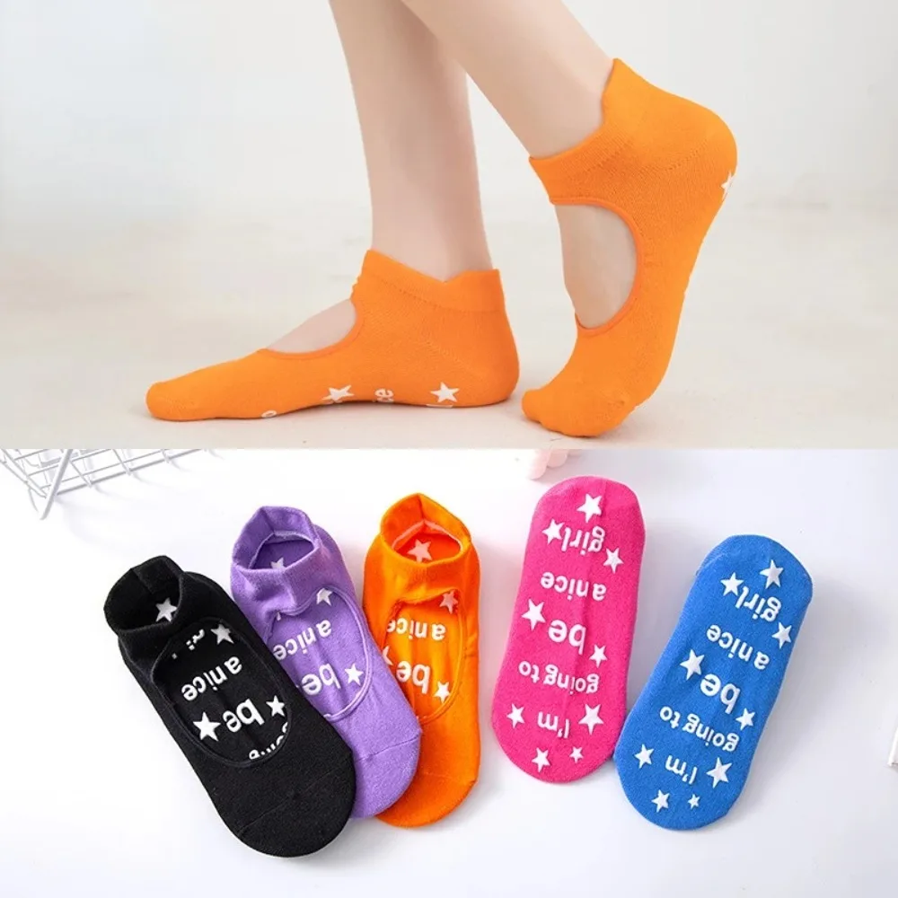 

Women Socks Silicone Non Slip Pilates Sock Breathable Fitness Ballet Dance Cotton Sports Elasticity Red Socks Calcetines Mujer