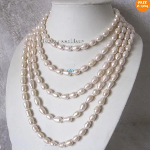 Unique Design AA Pearl Necklace,100'' 7-8mm White Freshwater Pearl Jewelry,Perfect Wedding Birthday Party Charming Women Gift
Unique Design AA Pearl Necklace,100'' 7-8mm White Freshwater Pearl Jewelry,Perfect Wedding Birthday Party Charming Women Gift