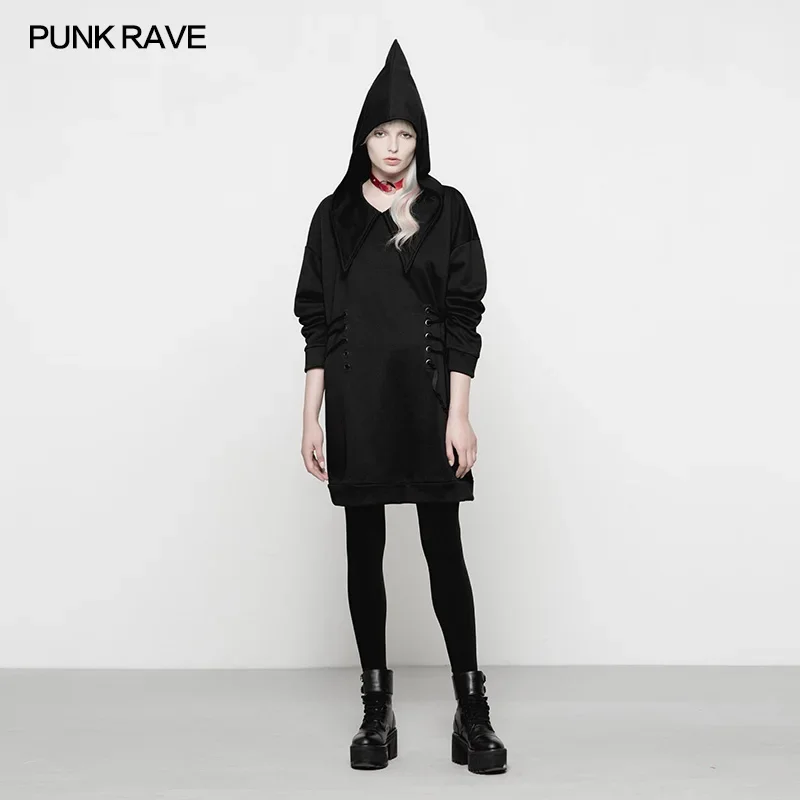 PUNK RAVE Gothic Hallowmas Women Wizard Long Thick Winter Hoodies College Collar Loose Waist Wear Rope Overcoat Parties
PUNK RAVE Gothic Hallowmas Women Wizard Long Thick Winter Hoodies College Collar Loose Waist Wear Rope Overcoat Parties