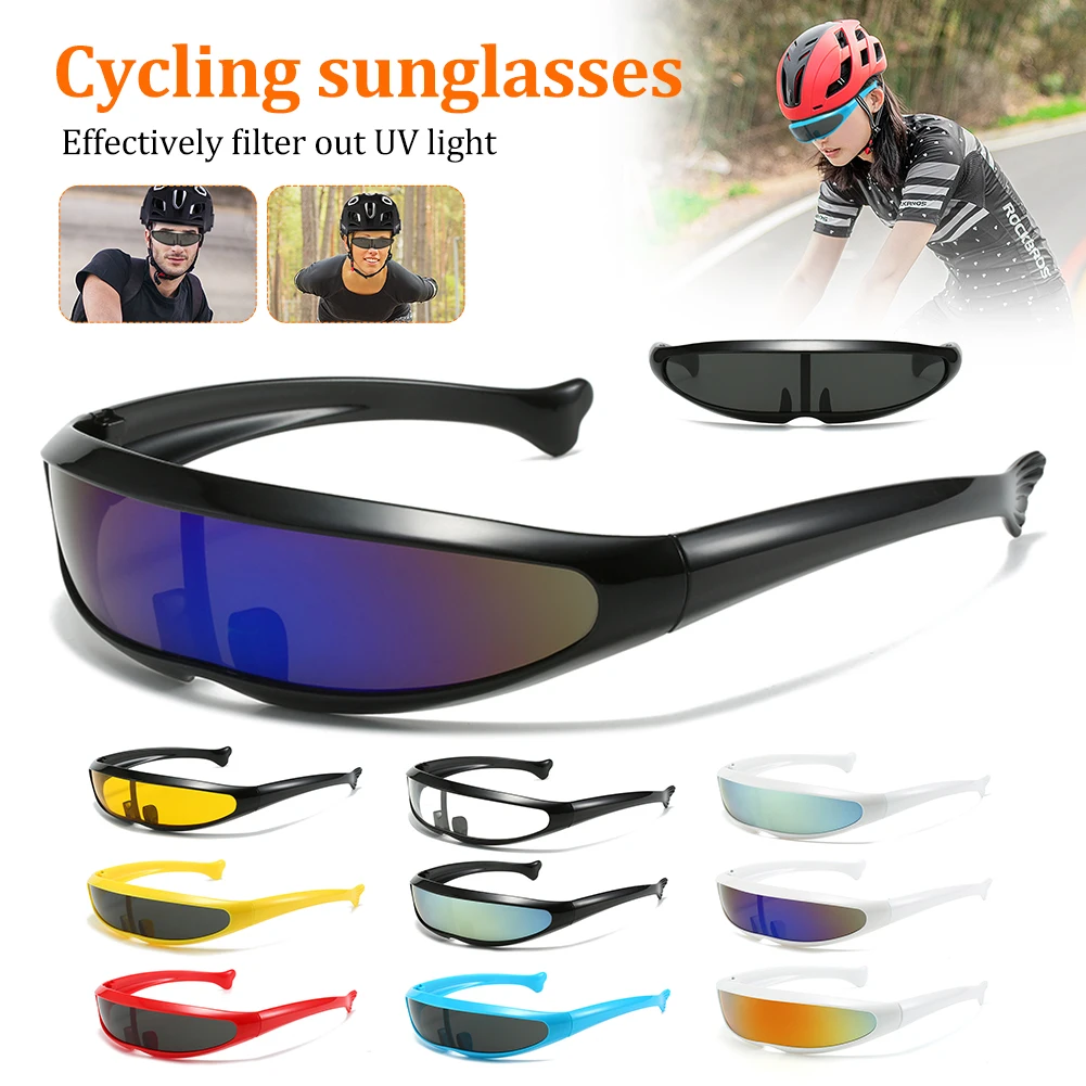 Novelty Futuristic Mirrored Sunglasses Alien Glasses Fancy Dress Props Funny Stylish Perfect Fit for Cycling or Any Party
Novelty Futuristic Mirrored Sunglasses Alien Glasses Fancy Dress Props Funny Stylish Perfect Fit for Cycling or Any Party