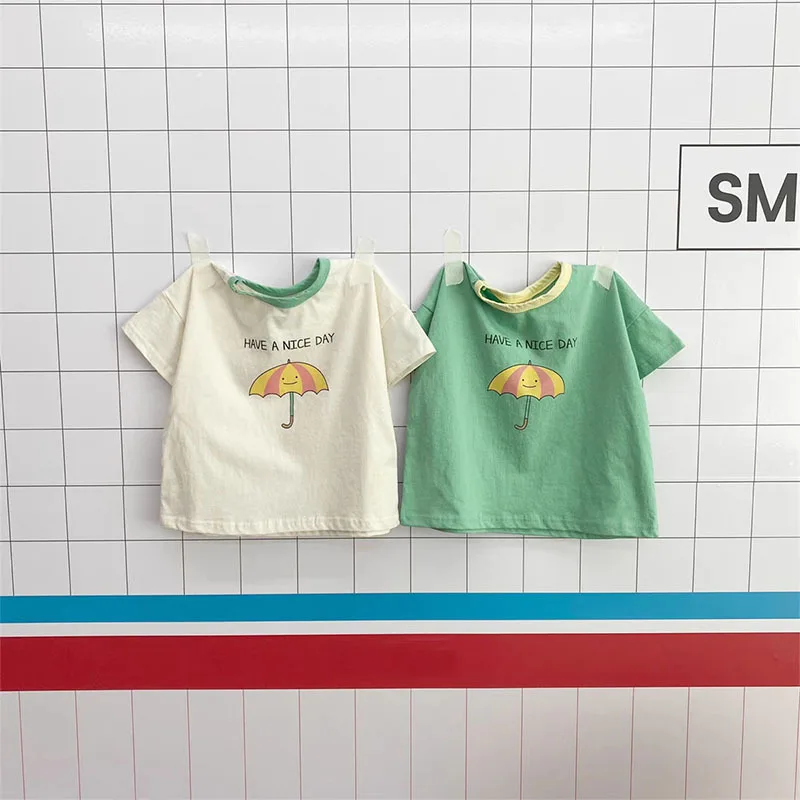 2023 Summer New Infant Toddler Soft Colorful Umbrella Print T-shirt Baby Boys Girls Fashion Loose Cotton Short Sleeve Tees Tops
2023 Summer New Infant Toddler Soft Colorful Umbrella Print T-shirt Baby Boys Girls Fashion Loose Cotton Short Sleeve Tees Tops