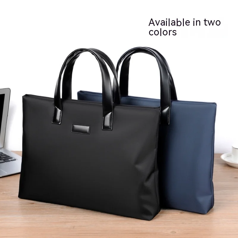 

2023 Men's Business Conference Handbag With Pattern Pu File Bag Horizontal Zipper Briefcase Wholesale Office Storage Lightweight