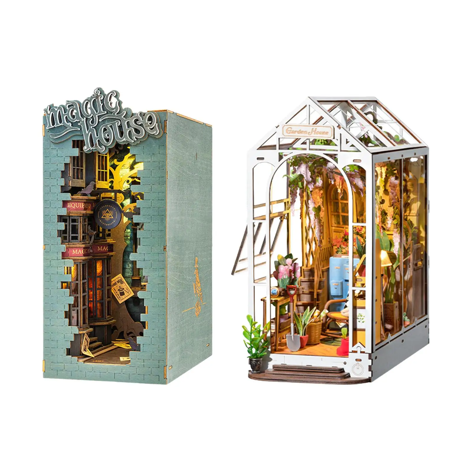 

3D деревянные миниатюрные наборы для кукольного домика, настольное украшение ручной работы, 3D головоломки