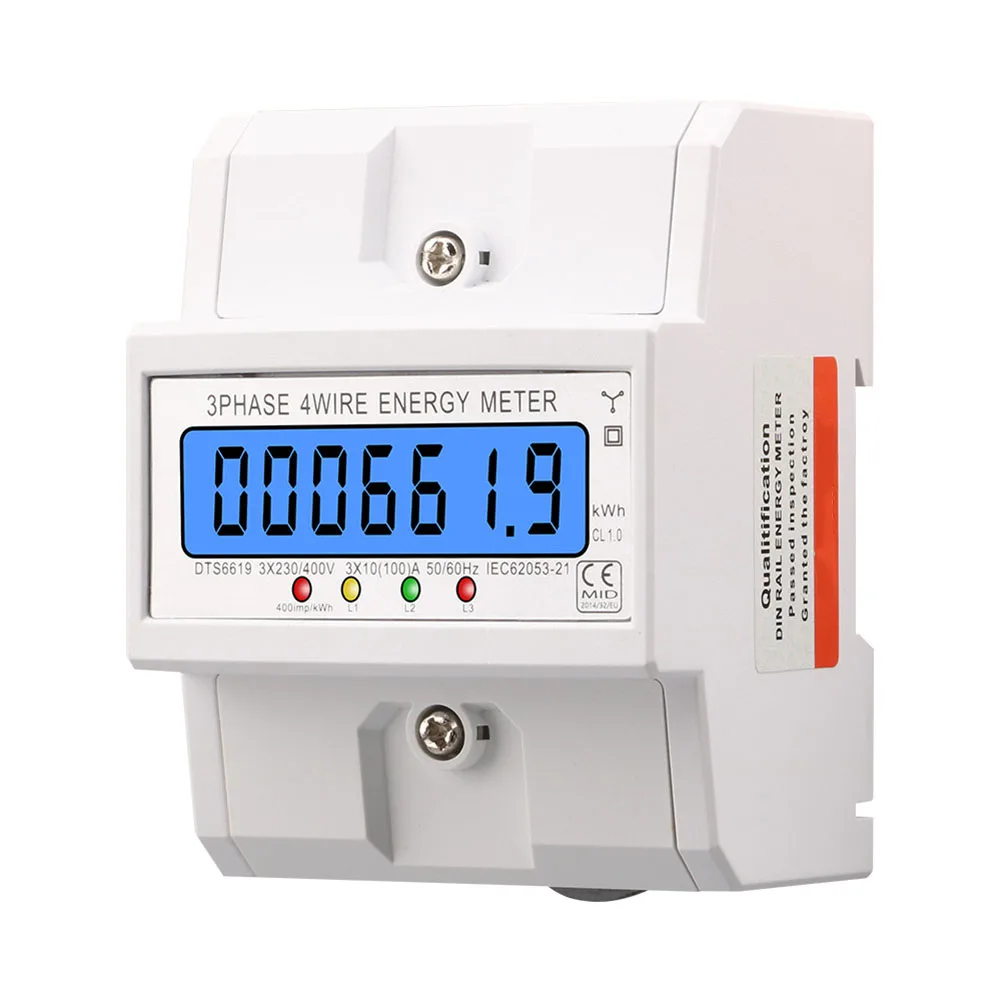 DTS6619 100A LCD Digital Display With Backlight Power Meter 3 Phase Kwh Meter 380V LCD Rail Electronic Energy Meter Tools
DTS6619 100A LCD Digital Display With Backlight Power Meter 3 Phase Kwh Meter 380V LCD Rail Electronic Energy Meter Tools