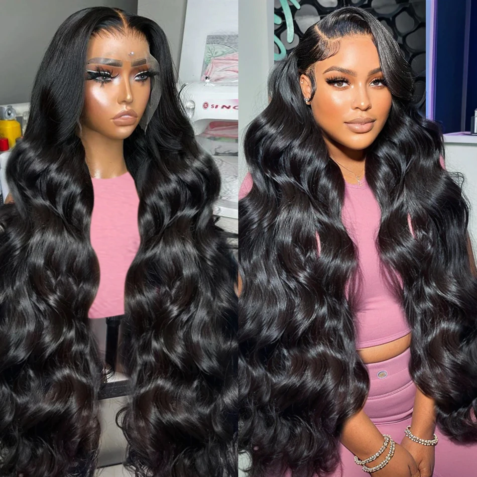 

Wavy 180% Lace Frontal Wig Human Hair 40 Inch Body Wave HD Transparent 13x4 Lace Front Human Hair Wigs Brazilian Remy For Women