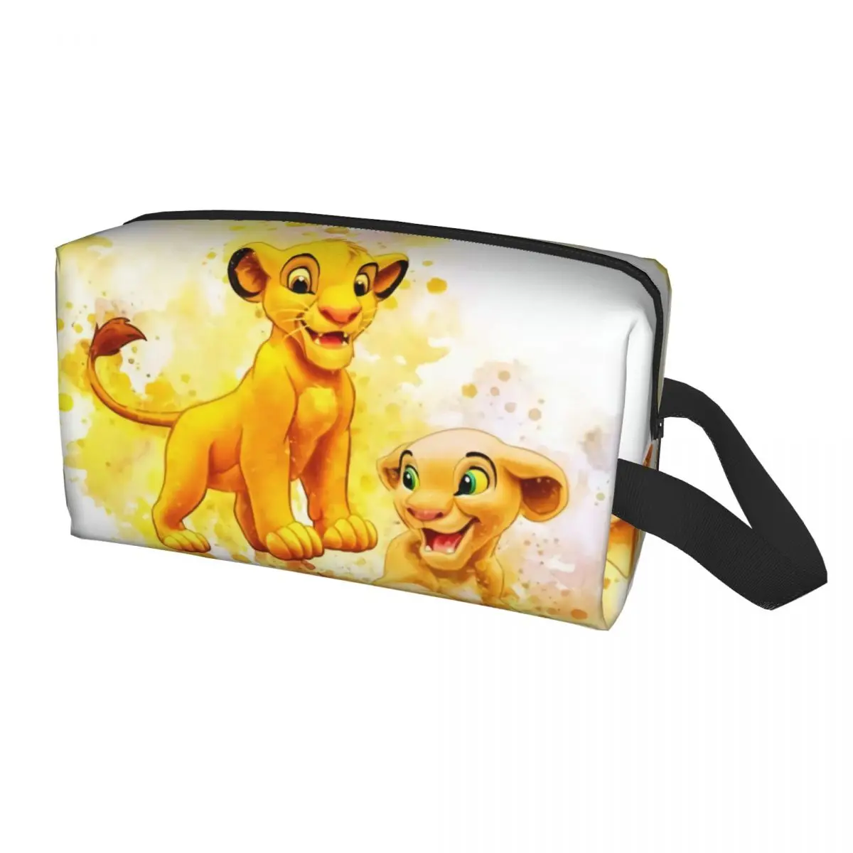 Пользовательская дорожная косметичка King Lion Simba для женщин, косметичка из фильма Hakuna Matata, органайзер для туалетных принадлежностей, женский набор для хранения красоты
Пользовательская дорожная косметичка King Lion Simba для женщин, косметичка из фильма Hakuna Matata, органайзер для туалетных принадлежностей, женский набор для хранения красоты