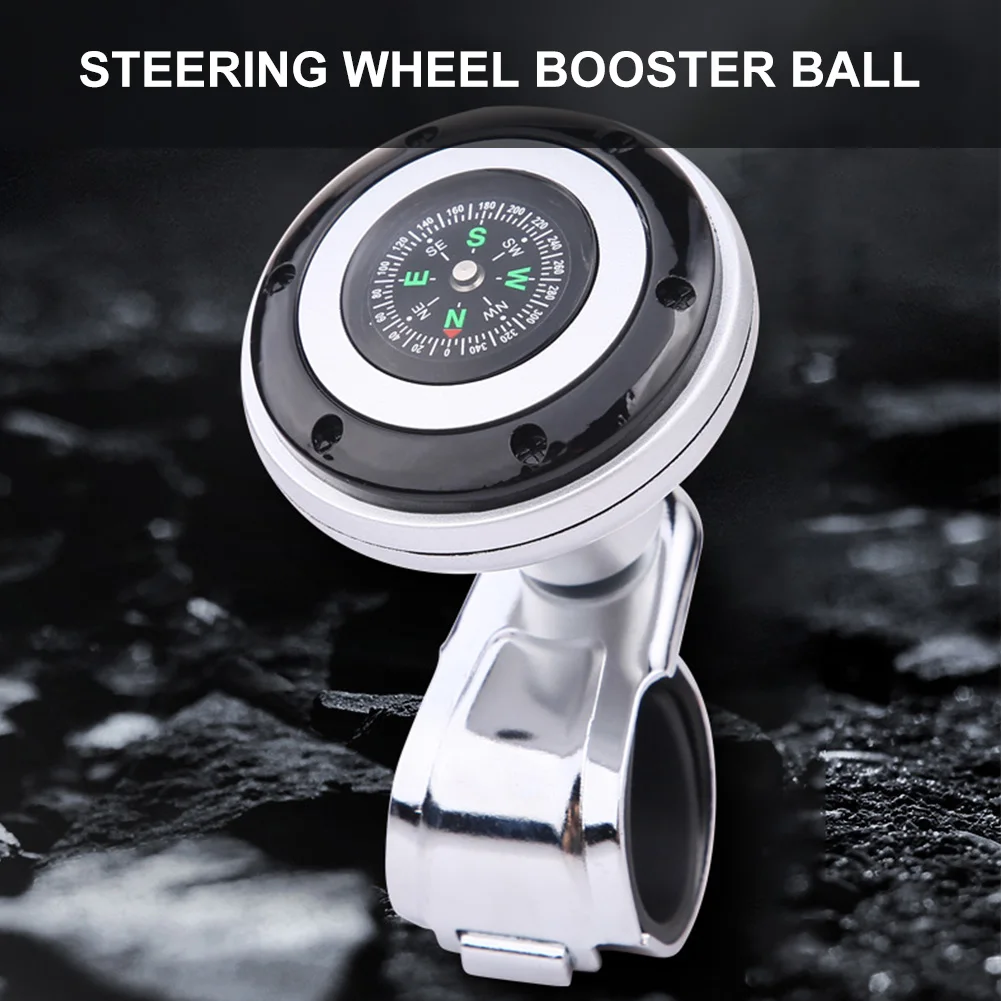 

1Pcs Car Steering Wheel Suicide Wheel Spinner Knob Compass 360-degree Power Handle Ball Booster for Car Vehicle Auto Auxiliary