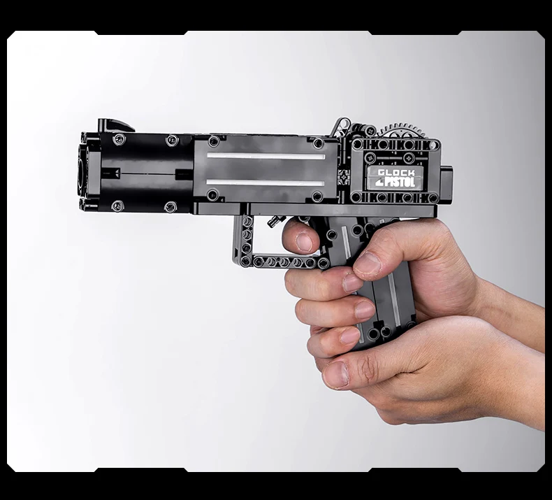 MOULD KING 14008 288Pcs Gun Toys The Glock Automatic Pistol Model Building Blocks Assembly Bricks Kids Birthday Christmas Gifts MOULD KING 14008 288Pcs Gun Toys The Glock Automatic Pistol Model Building Blocks Assembly Bricks Kids Birthday Christmas Gifts