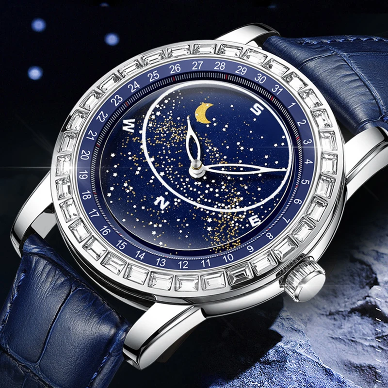 BINBOND Brand Rotating All Over The Sky Empty Diamond Men Watches Fashion Business Sun Moon Stars Waterproof Luminous Men Watch
BINBOND Brand Rotating All Over The Sky Empty Diamond Men Watches Fashion Business Sun Moon Stars Waterproof Luminous Men Watch