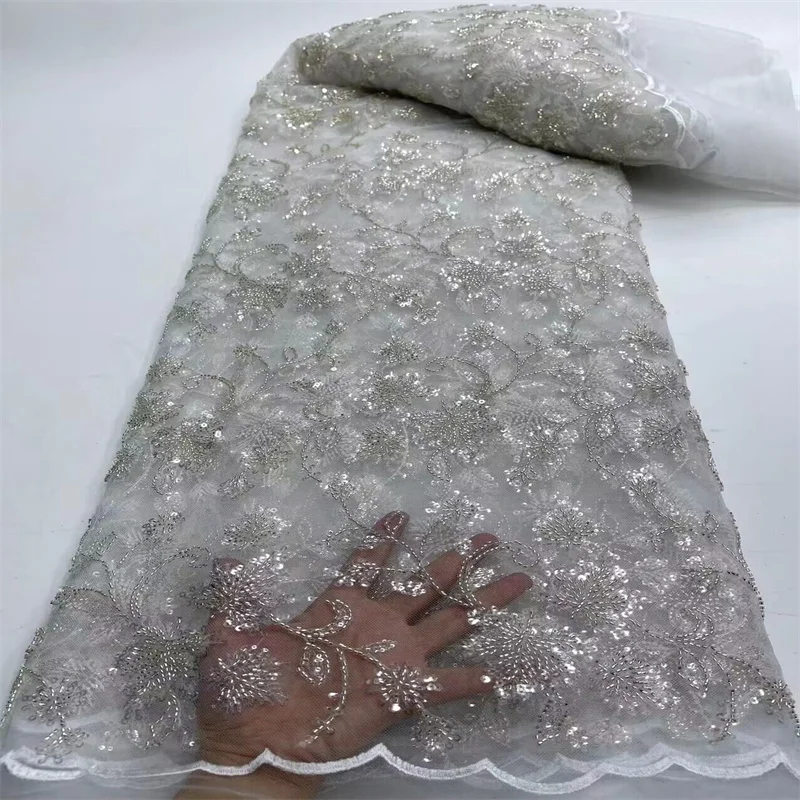 High Quality African Nigerian Material Beads Lace Flower Fabric For Wedding With sequin Groom Embroidery French Lace Fabrics
High Quality African Nigerian Material Beads Lace Flower Fabric For Wedding With sequin Groom Embroidery French Lace Fabrics