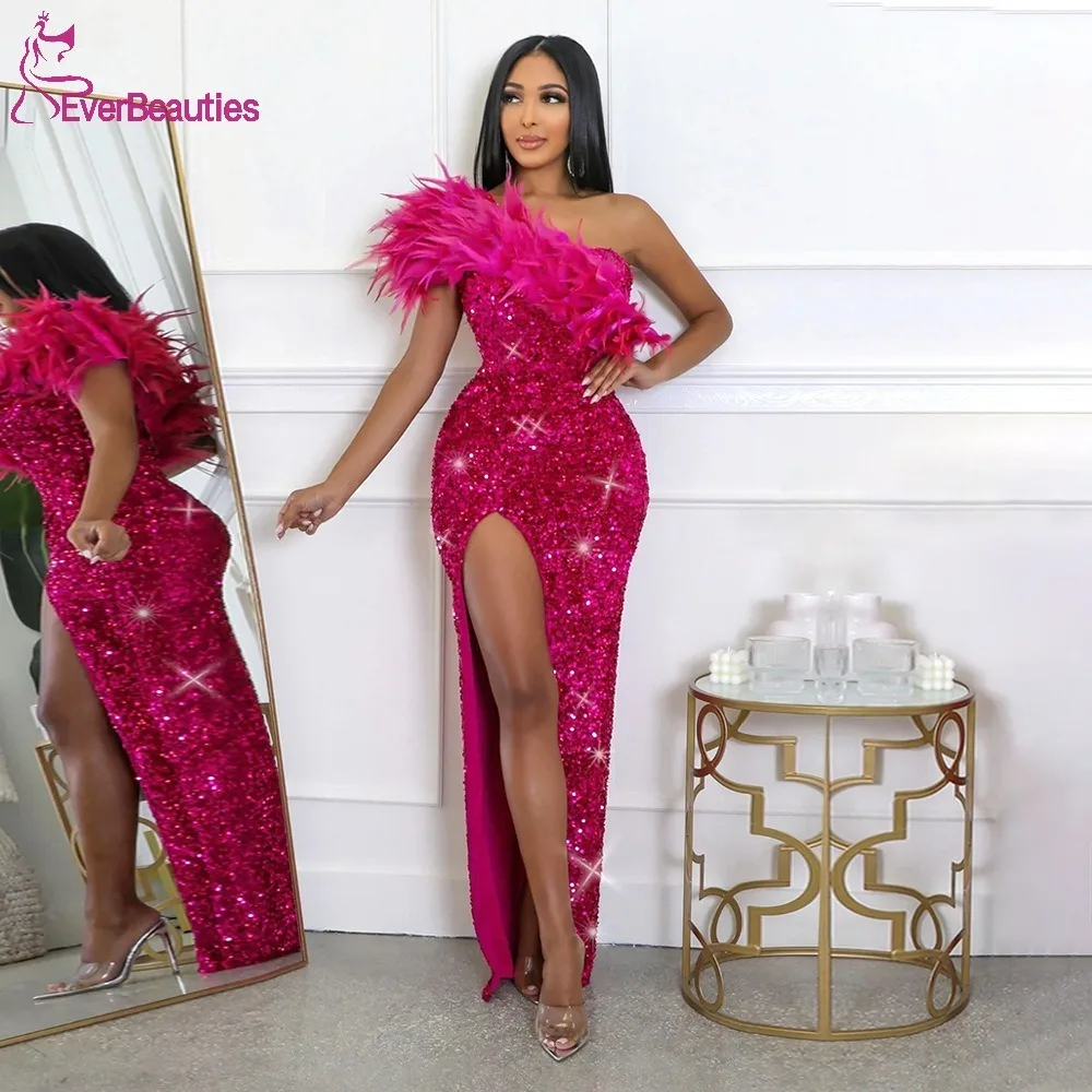 Vestidos Para Eventos Especiales Mermaid Prom Dresses Vestidos De Gala One Shoulder Sequin Feathers Party Dresses Long for Women
Vestidos Para Eventos Especiales Mermaid Prom Dresses Vestidos De Gala One Shoulder Sequin Feathers Party Dresses Long for Women