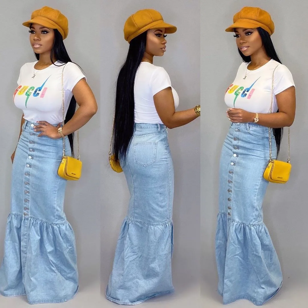 B9212 New European and American Women's Personalized Slim Fit Flower Bud Skirt Spliced Denim Skirt
B9212 New European and American Women's Personalized Slim Fit Flower Bud Skirt Spliced Denim Skirt