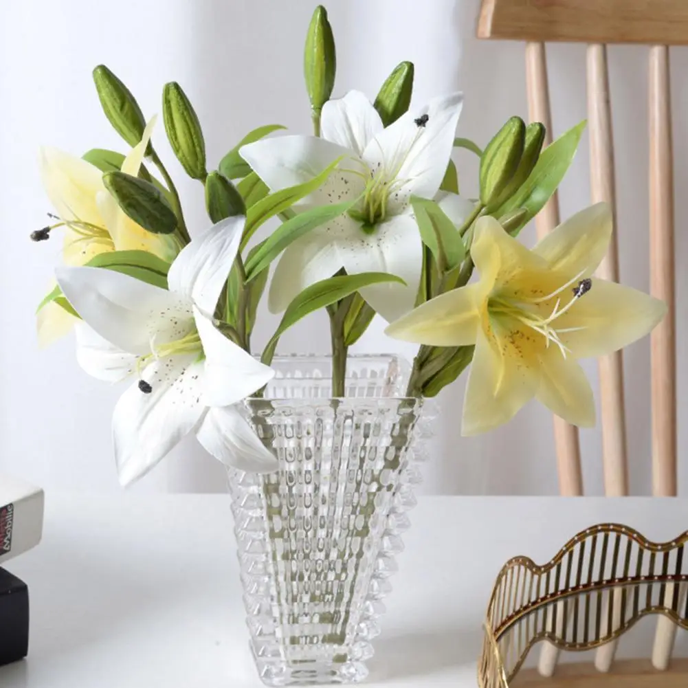 Artificial Lily Flower Elegant Artificial Lily Branch With Green Leaves For Home Wedding Party Decor Faux For Indoor For Stylish
Artificial Lily Flower Elegant Artificial Lily Branch With Green Leaves For Home Wedding Party Decor Faux For Indoor For Stylish