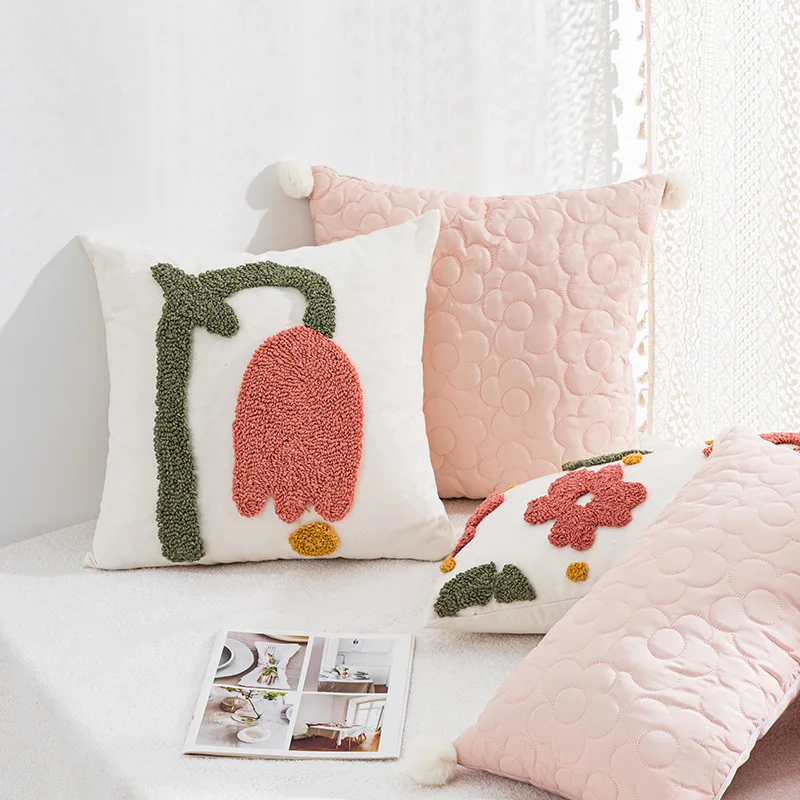 Pink Cushion Covers 45x45cm 30x50cm Tufted Floral Pompom Soft Pillow Cover Home Decoration Cushion Cover For Living Room Bedroom
Pink Cushion Covers 45x45cm 30x50cm Tufted Floral Pompom Soft Pillow Cover Home Decoration Cushion Cover For Living Room Bedroom