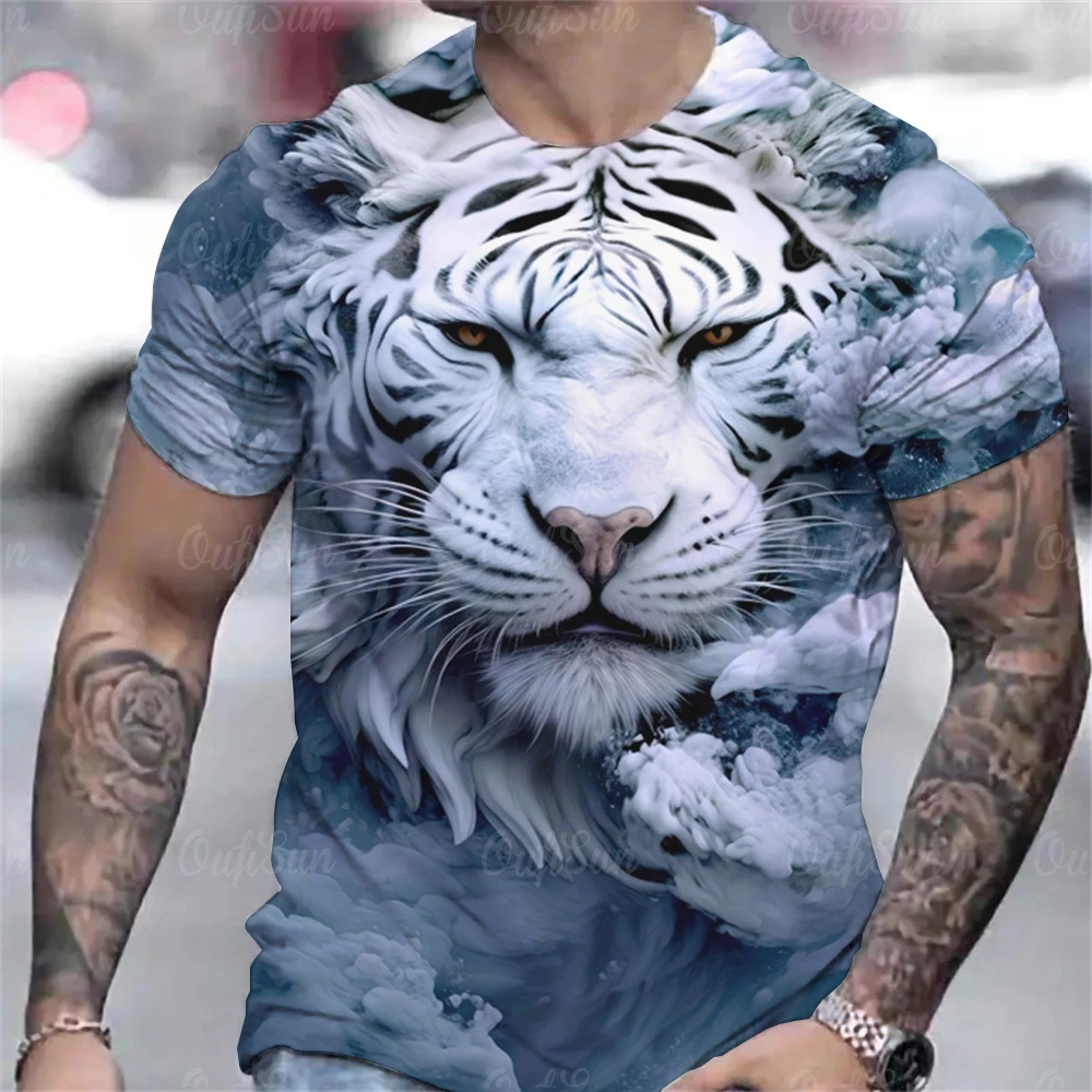 2023 Summer Men'S Clothing 3d Tiger Wolf Print Funny T-Shirt Casual Short Level Tops Oversized Party Cool Handsome Shirt For Man
2023 Summer Men'S Clothing 3d Tiger Wolf Print Funny T-Shirt Casual Short Level Tops Oversized Party Cool Handsome Shirt For Man