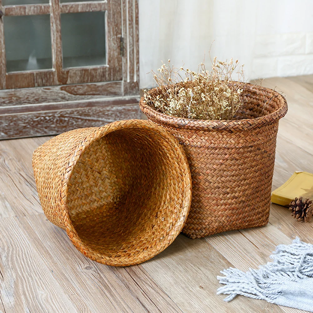 Straw Woven Basket Natural Shelf Basket Living Room Flower Basket Home Supply Size M
Straw Woven Basket Natural Shelf Basket Living Room Flower Basket Home Supply Size M