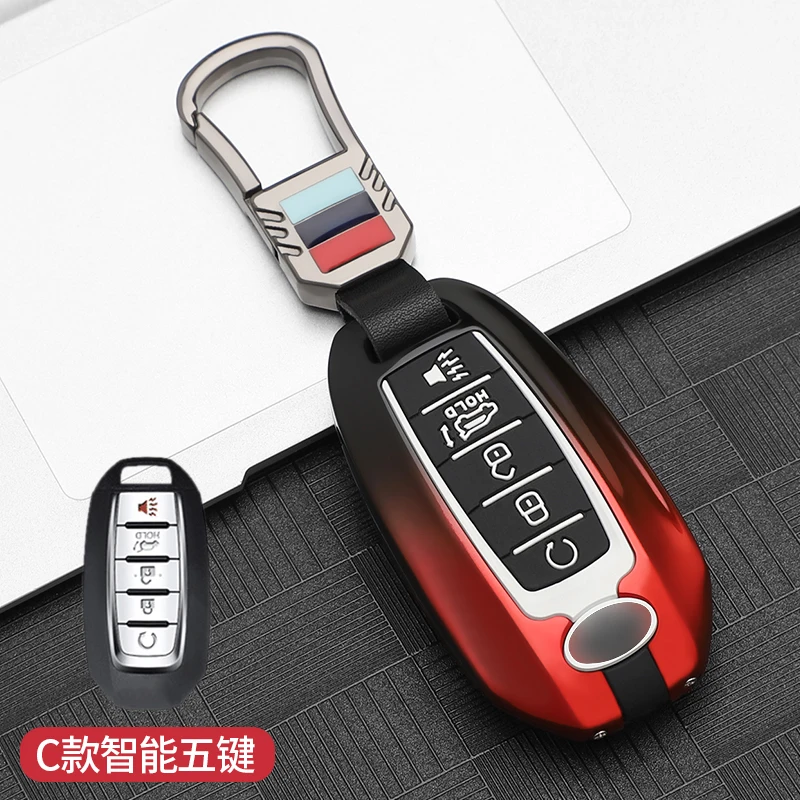 

Car Key Case Protect Shell Bag Cover For Infiniti QX50 QX60 Q70L 2020 2021 2022 Smart Remout Fob Key Accessories