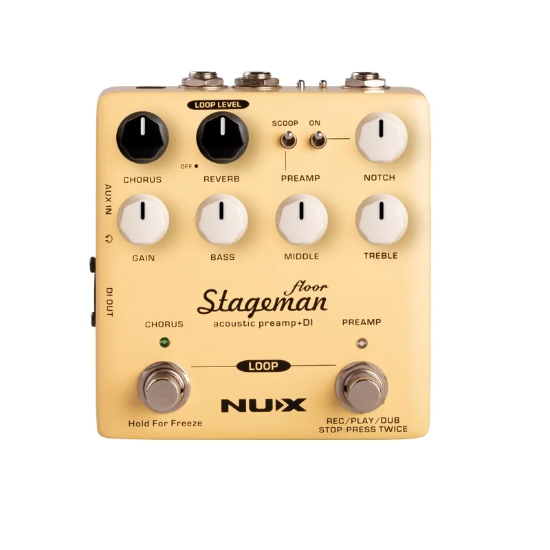 NUX NAP-5 Stageman Floor Acoustic Preamp DI Guitar Effect Pedal Chorus Reverb Freeze 60s Loop for Guitar Violin Mandolin Banjo
NUX NAP-5 Stageman Floor Acoustic Preamp DI Guitar Effect Pedal Chorus Reverb Freeze 60s Loop for Guitar Violin Mandolin Banjo