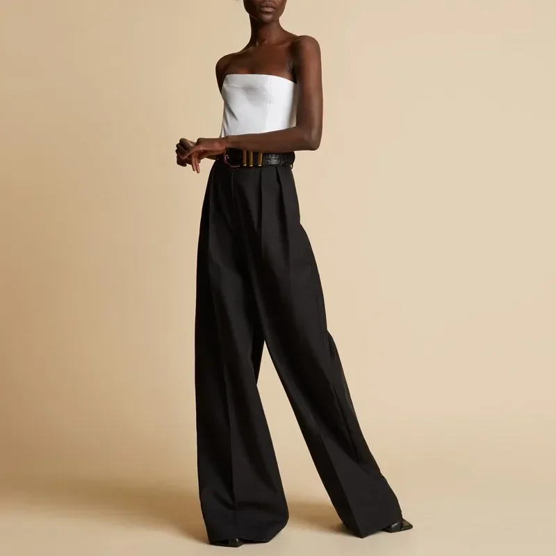 Kh@ite Women's Wide-legged Suit Pants Women 2024 Spring/Summer Casual Straight Trousers Suit Trousers Y2k Black Pants
Kh@ite Women's Wide-legged Suit Pants Women 2024 Spring/Summer Casual Straight Trousers Suit Trousers Y2k Black Pants