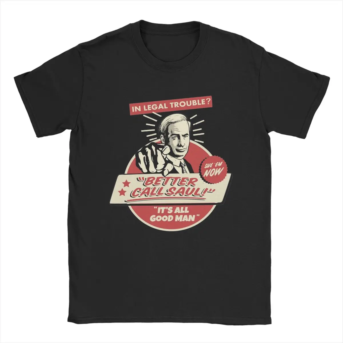 Мужская футболка Better Call Saul It's All Good Man, винтажная хлопковая футболка, одежда с круглым вырезом, новое поступление
Мужская футболка Better Call Saul It's All Good Man, винтажная хлопковая футболка, одежда с круглым вырезом, новое поступление