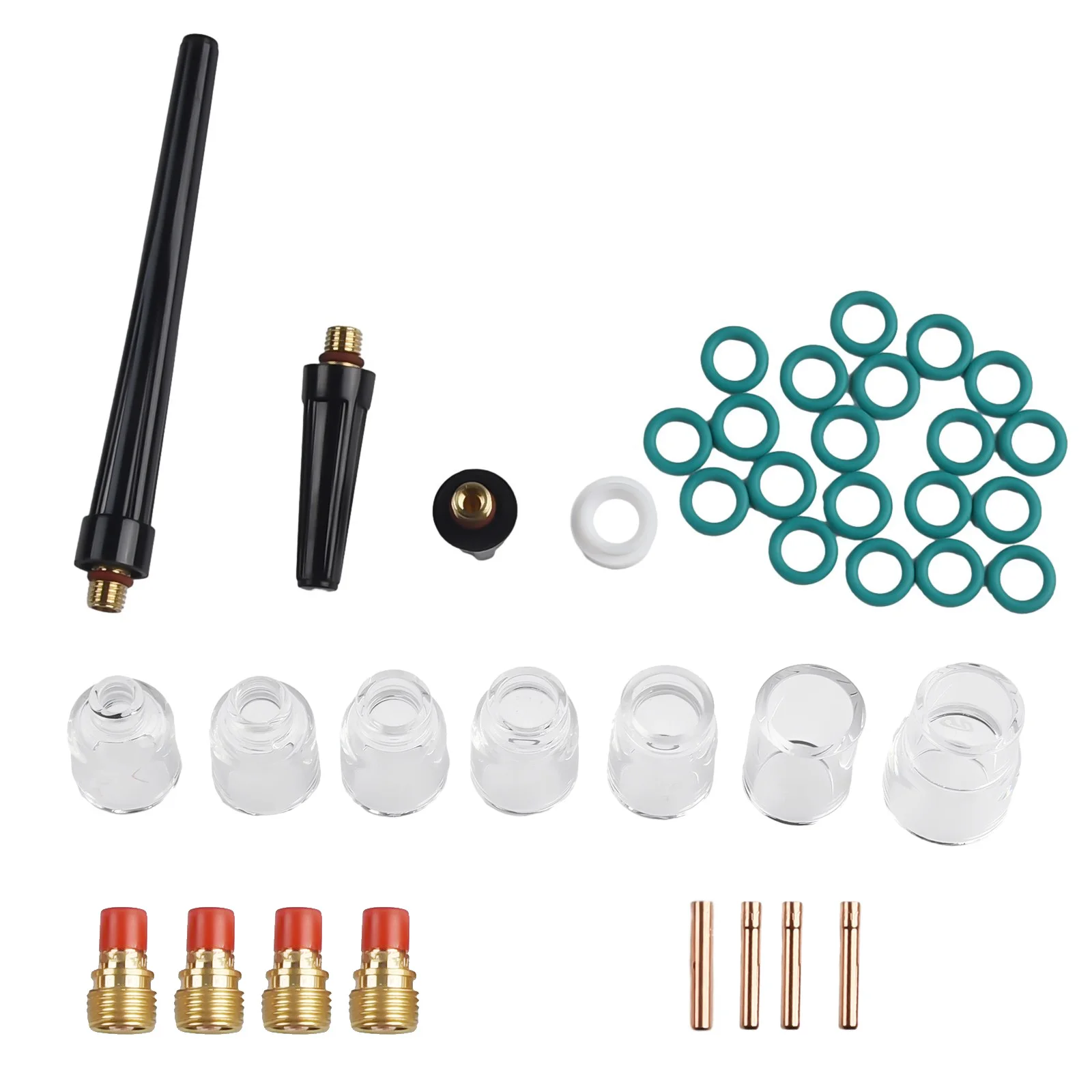 Durable Glass Set TIG Gas Lens 13N21-13N24 20xO-ring 4-12 Glass 41V24 41V33 45V42-45V45 For DB SR WP 9 20 25 TIG
Durable Glass Set TIG Gas Lens 13N21-13N24 20xO-ring 4-12 Glass 41V24 41V33 45V42-45V45 For DB SR WP 9 20 25 TIG