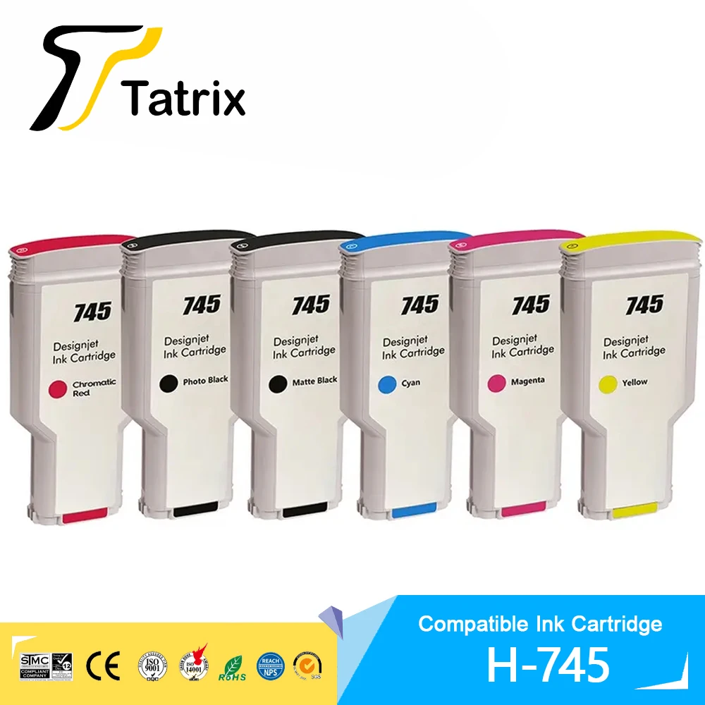 

Tatrix 745 F9K05A F9K04A Premium Compatible Color Inkjet Ink Cartridge for HP745 for HP DesignJet Z2600 Z5600 Printer