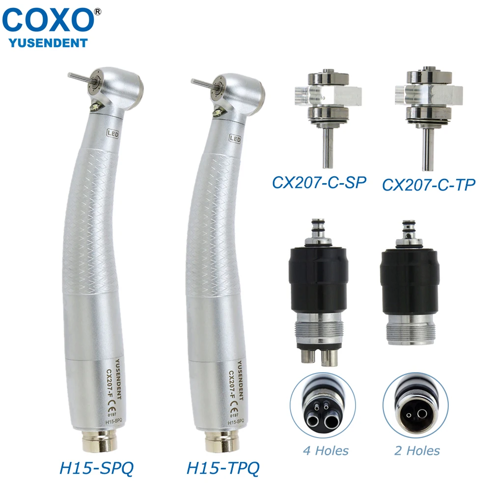 COXO Dental Handpiece High Speed Dental Turbine With LED Light Self-power E-generator 2/4 Holes Quick Coupler Dentistry Products
COXO Dental Handpiece High Speed Dental Turbine With LED Light Self-power E-generator 2/4 Holes Quick Coupler Dentistry Products