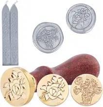 2PCS Wax Seal Stamp Heads Rose & Corn Poppy with Universal Wood Handle and 2PCS Silver Sealing Wax Sticks for Cards Envelopes
2PCS Wax Seal Stamp Heads Rose & Corn Poppy with Universal Wood Handle and 2PCS Silver Sealing Wax Sticks for Cards Envelopes
