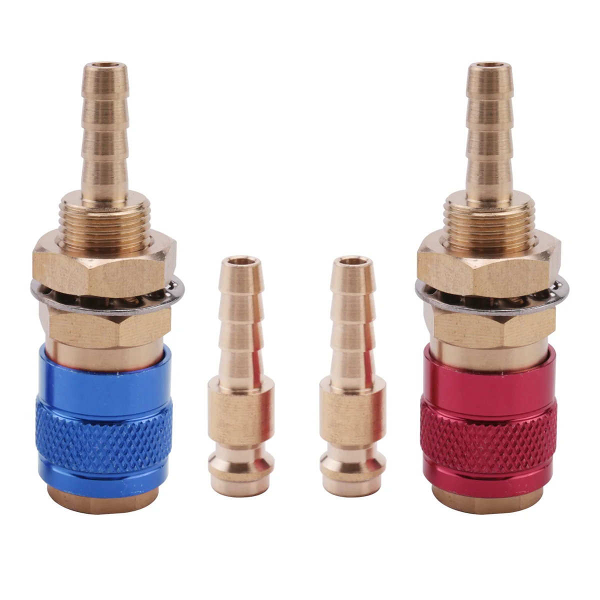 2Pcs 6mm Water Cooled Air Cooled Gas Water Adapter Quick Connector Fitting for MIG TIG Welding Torch Plug, Blue+Red
2Pcs 6mm Water Cooled Air Cooled Gas Water Adapter Quick Connector Fitting for MIG TIG Welding Torch Plug, Blue+Red