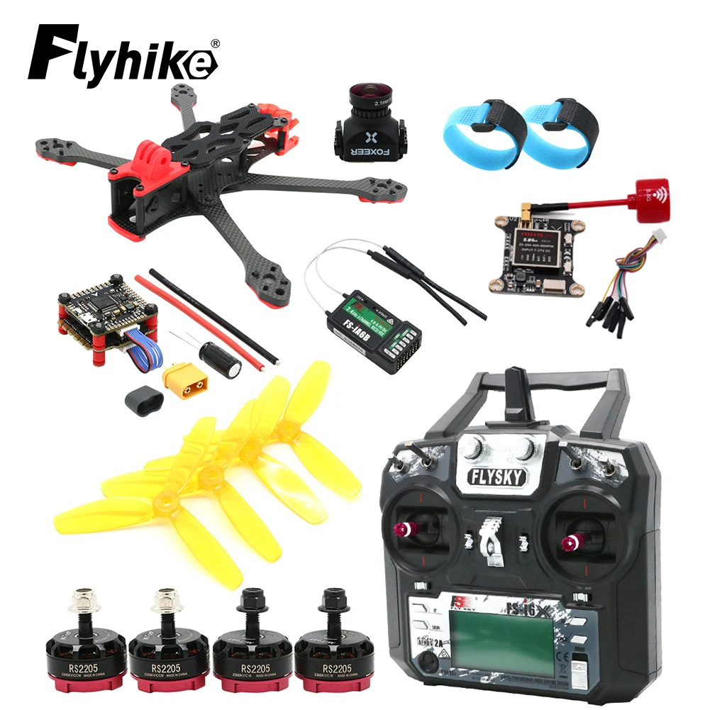 Flysky i6X Transmitter Mark4 5inch 225mm Frame F4 V3S Flight Control 45A 4in1 ESC 2205 2300KV Motor VTX5848 LITE FPV Camer
Flysky i6X Transmitter Mark4 5inch 225mm Frame F4 V3S Flight Control 45A 4in1 ESC 2205 2300KV Motor VTX5848 LITE FPV Camer