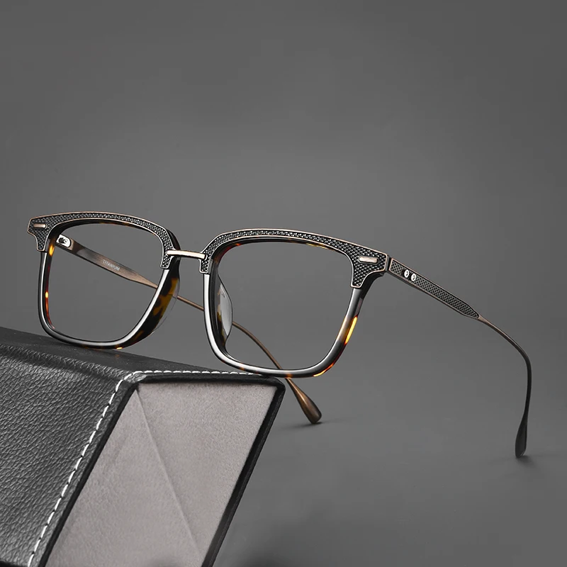 Vintage Titanium Acetate Square Glasses Frame for Men Brand Designer Retro Optical Eyeglasses Women Anti Blue Light Spectacles
Vintage Titanium Acetate Square Glasses Frame for Men Brand Designer Retro Optical Eyeglasses Women Anti Blue Light Spectacles