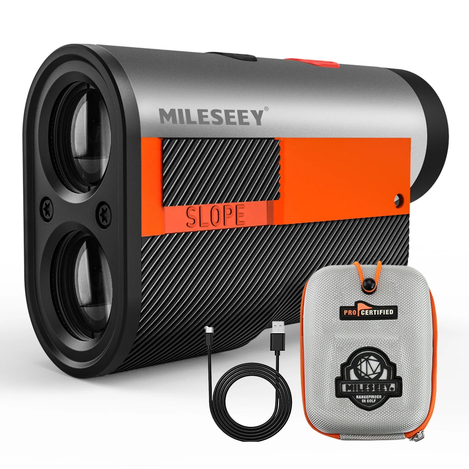 

MILESEEY GPF12 Golf Rangefinder Rechargeable Magnetic Holder Golfing Digital 600M Distance Finder Rangefinders with Slope